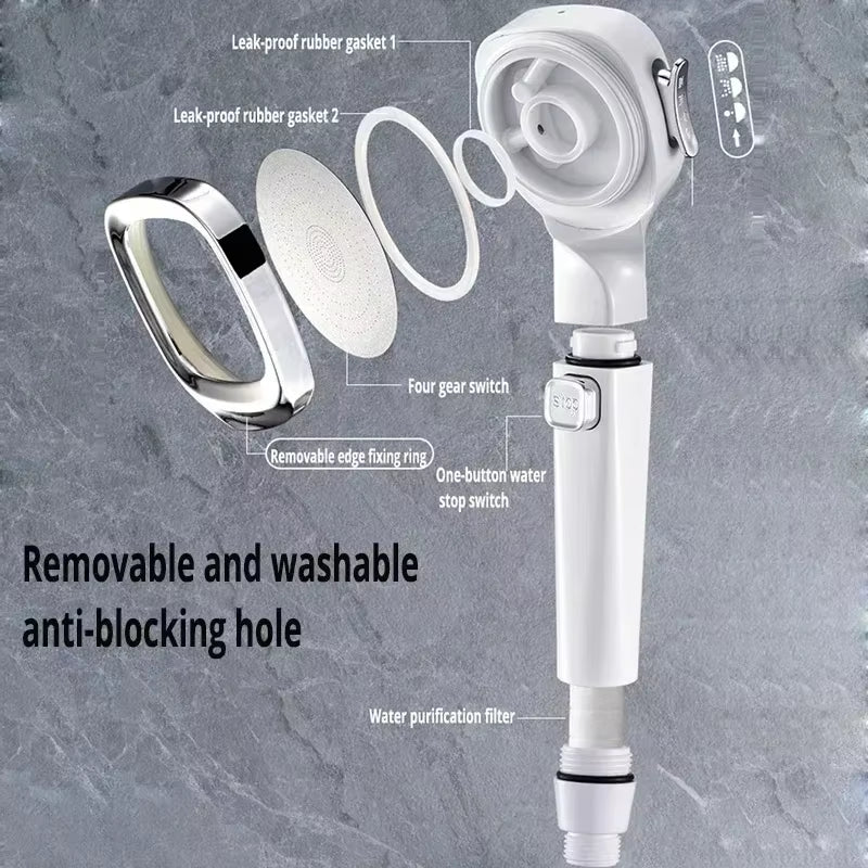 Xiaomi High Pressure Shower Head 3 Modes Adjustable Filter Shower Head Set Smart Bathroom Items Shower Head Accessories Sprayer
