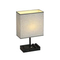 17 In. Grey Table Lamp with USB Port and Charging Dock