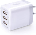 USB Charger Cube, Wall Charger Plug,  3.1A 3-Muti Port USB Adapter Power Plug Charging Station Box Base for Iphone 17 16 15 14 13 12 Pro Max Mini SE 11 Pro Max Samsung Phones Charging Block
