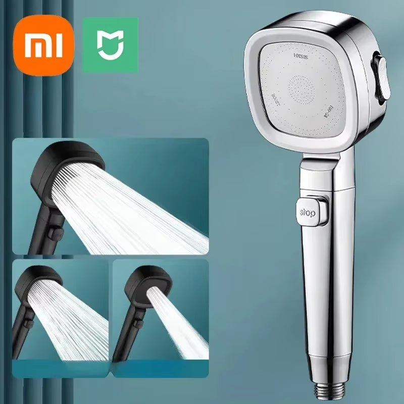 Xiaomi High Pressure Shower Head 3 Modes Adjustable Filter Shower Head Set Smart Bathroom Items Shower Head Accessories Sprayer